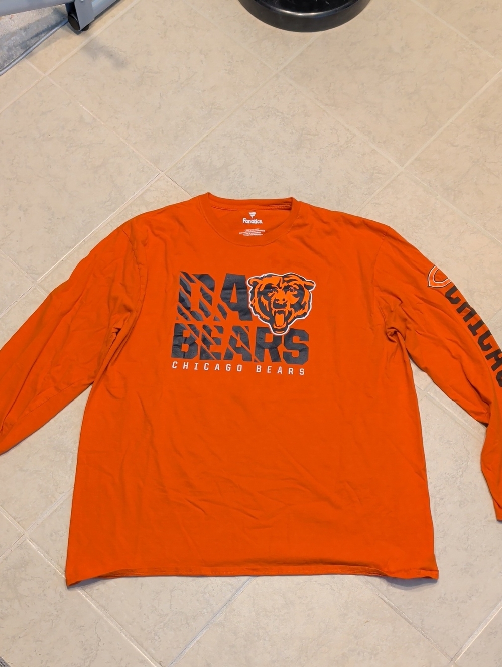 Fanatics Orange Chicago Bears Long-Sleeve Tee